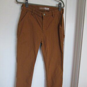 Carhartt Brown Work Pants Womens Size 6 Rugged Flex Canvas Utility Straight Leg